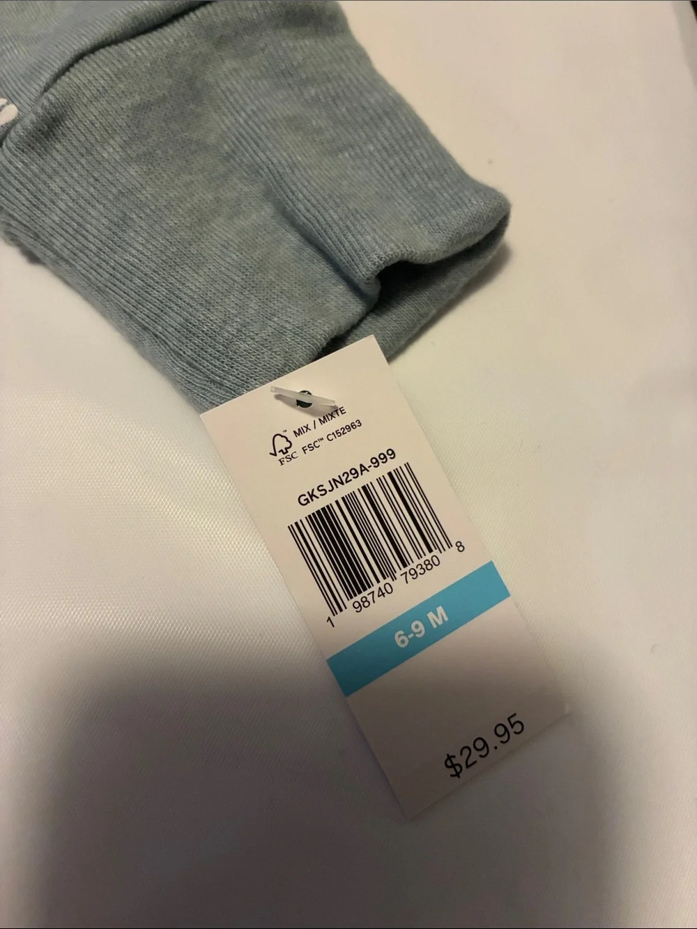 GAP Blue-Grey Footed One-Piece with White Bear Motif